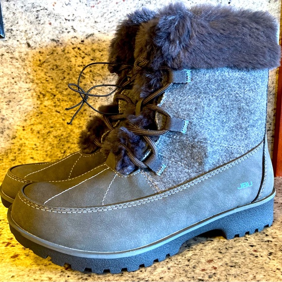 JBU By Jambu Womens Colorado Faux Fur All Tera Boots Dark Grey Size 6 New In Box - Picture 1 of 8